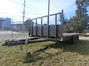 16×8 Foot Flatbed Table Top Tandem Axle Trailer