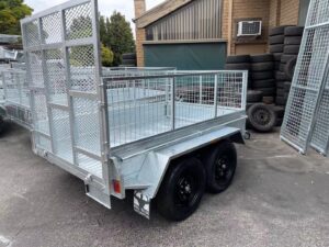 8×5 Heavy Duty Galvanised 2000 kg Tandem Box Trailer with Crate and Ramp