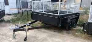 10×6 Deluxe Galvanised Full Checker Plate 2000 kg Capacity Tandem Trailer with High Sides and Cage