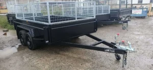 12×6 Deluxe Galvanised Tandem Trailer with High Sides, Cage and 2000kg Capacity