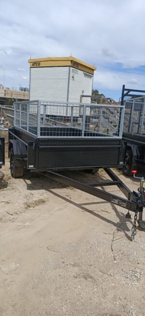 7×5 Deluxe Heavy Duty Galvanised Box Trailer with High Sides and Cage