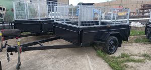 12×6 Galvanised Deluxe Tandem Trailer with High Sides and 2000kg Full Checker Plate Racks