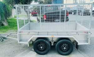 Galvanised Heavy Duty Full Checker Plate Tandem Box Trailer, what is tandem trailer?