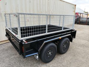 8x5 Galvanised and Powder Coated Tandem Trailer with 600mm cage 2000kgs