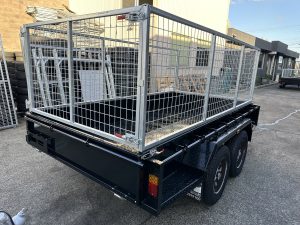 8x5 Galvanised and Powder Coated Tandem Trailer with 900mm cage 2000kgs
