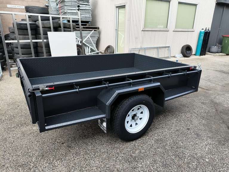 8×5 Powder Coated Single axle Trailer without cage 750kgs