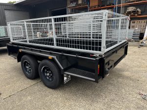 10x5 Galvanised and Powder Coated Tandem Trailer with 600mm cage 2000kgs