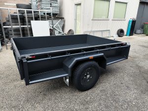 8x5 Galvanised and Powder Coated Single axle Trailer without cage 750kgs